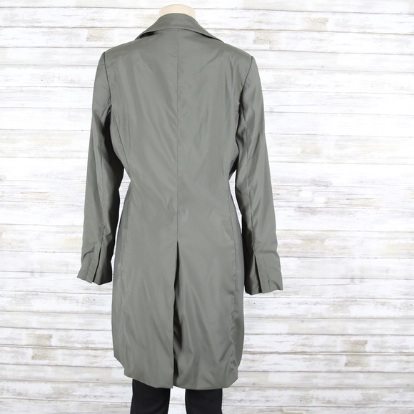 Amanda Smith Green Trench Coat sz 8 - Picture 5 of 6